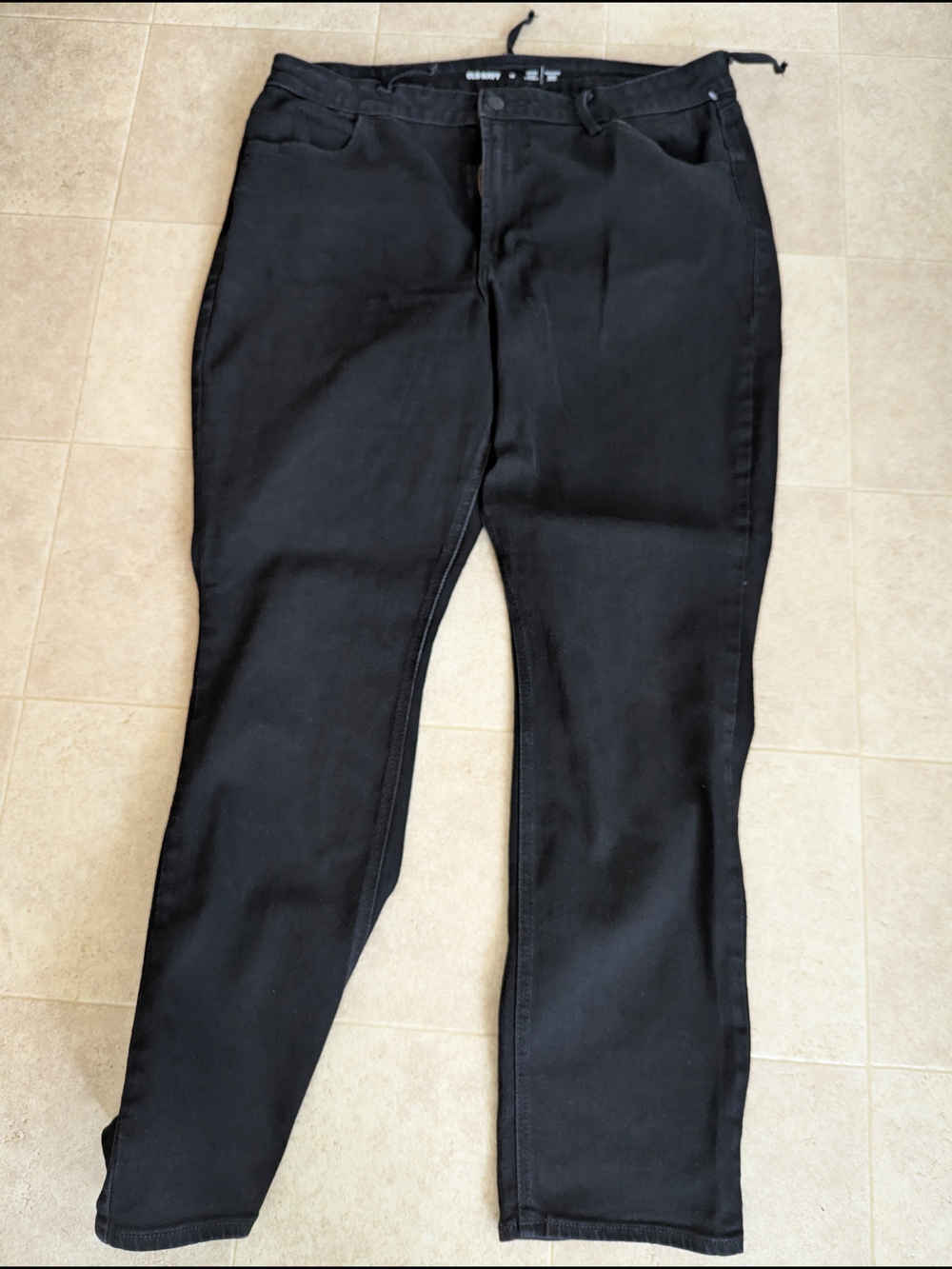 Old Navy Black High-Rise Wow Straight Jeans
